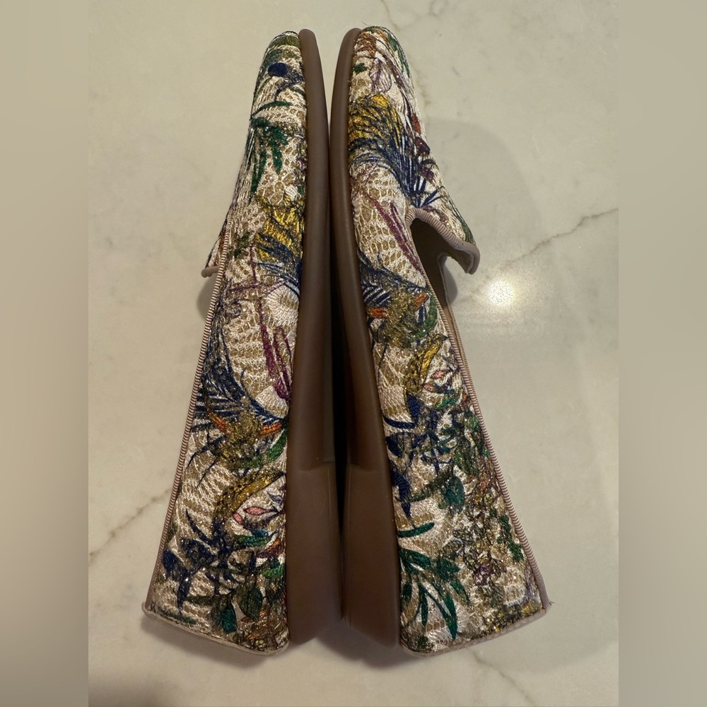 Aerosoles Women’s Betunia Slip On Loafer Shoes Flats Metallic Floral Size 8.5 - Picture 5 of 10